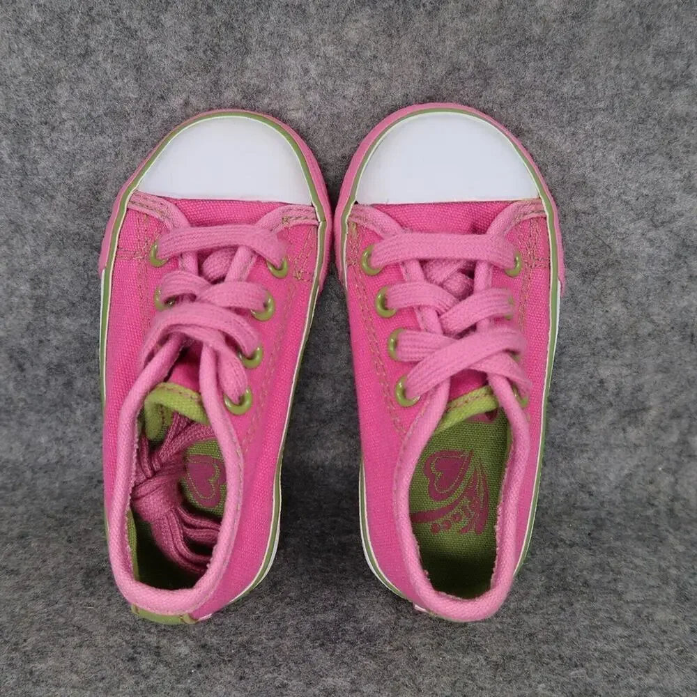 Childrens Place Shoes Baby Toddler 6 Sneakers Canvas Classic Pink Lace Up Casual